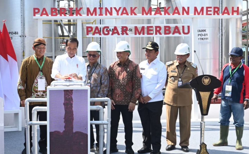 presiden jokowi resmikan pabrik minyak makan merah habarkalimantan